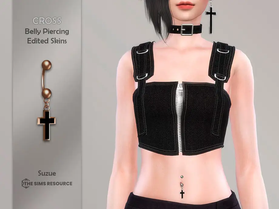 Cross Belly Piercing