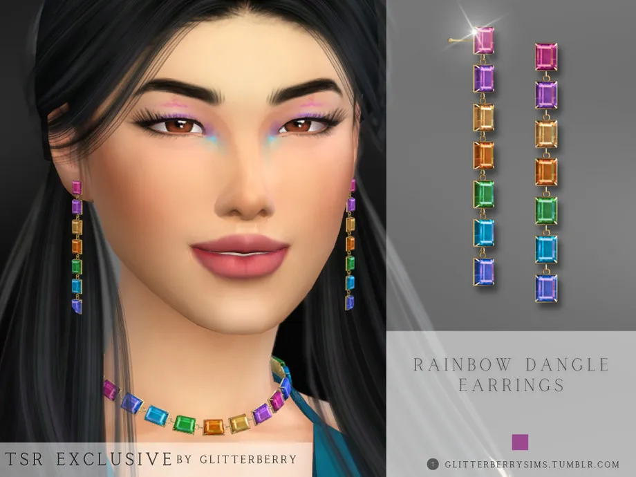 Rainbow Dangle Earrings