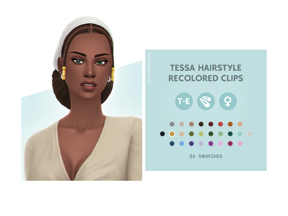 Tessa Hairstyle - Recolored Clips