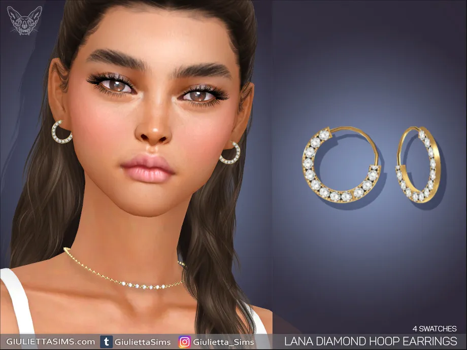 Lana Diamond Hoop Earrings