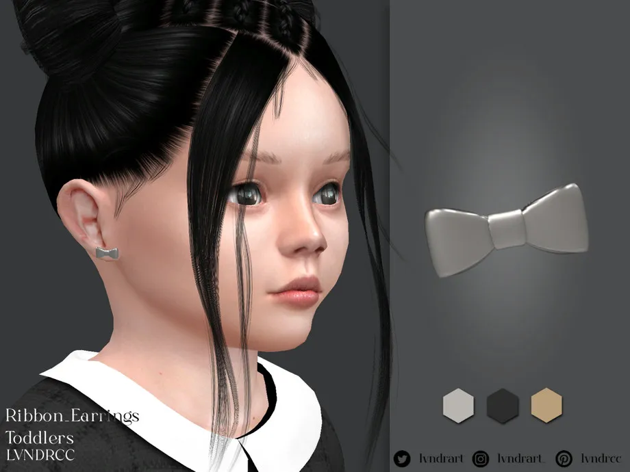 Ribbon Earrings [Toddlers]