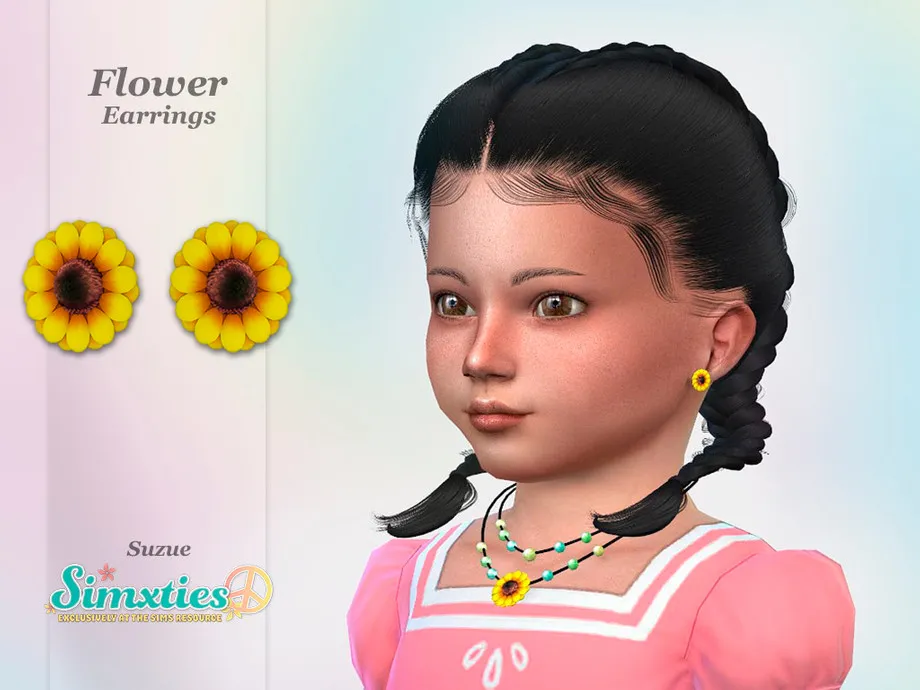 Simxties Flower Earrings Toddler