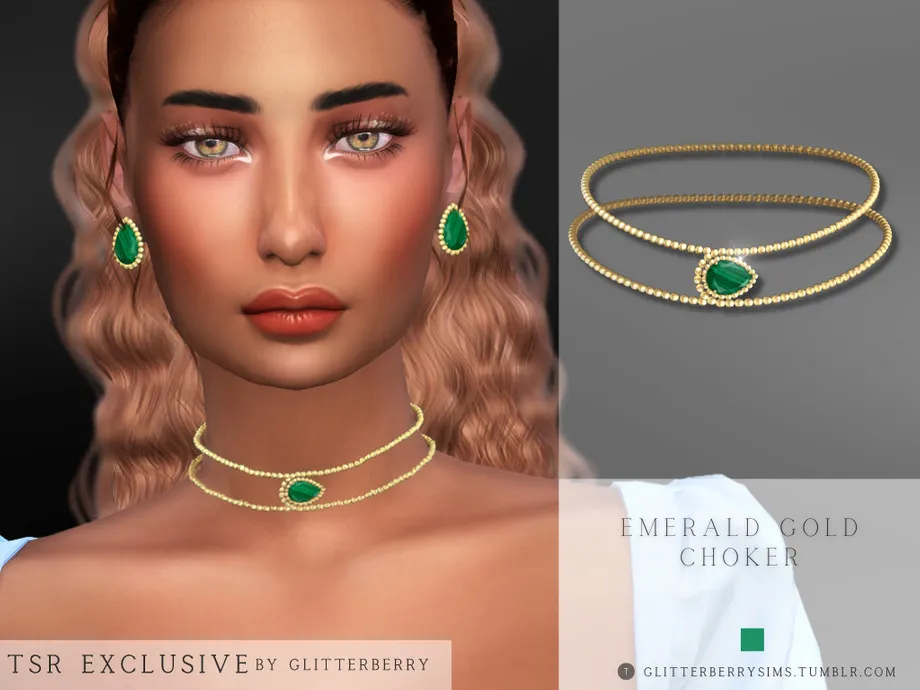 Emerald Gold Choker