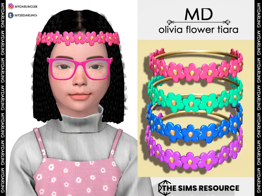 olivia flower tiara Child
