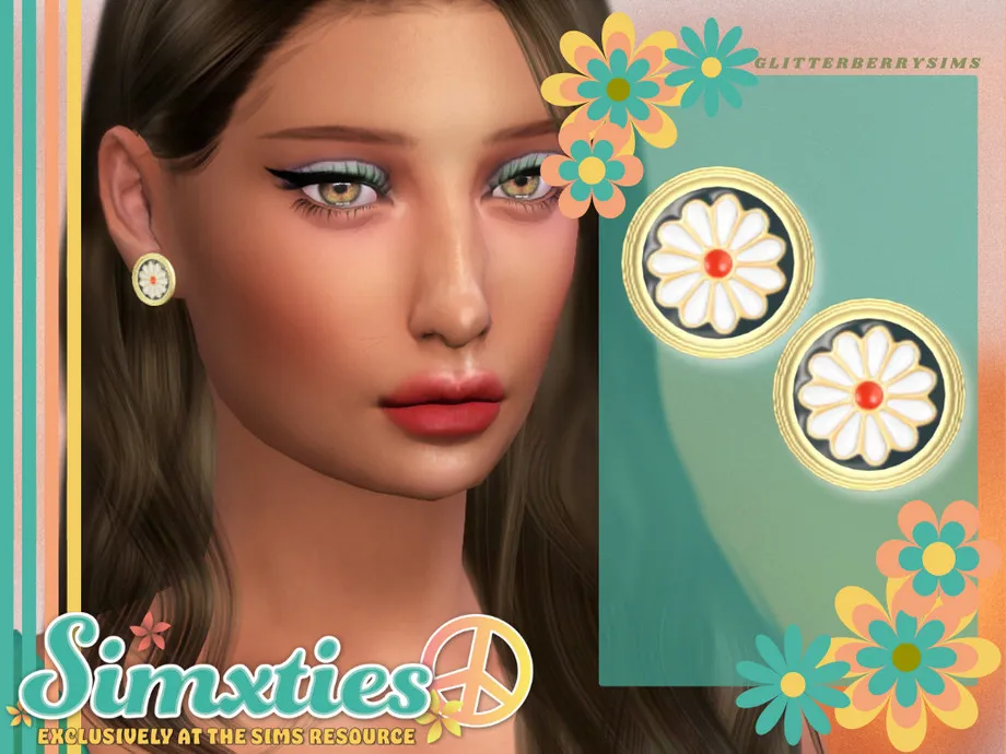 Simxties- Gold Flower Earrings