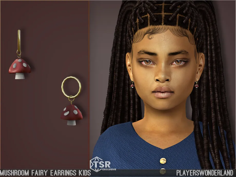 Mushroom Fairy Earrings Kids