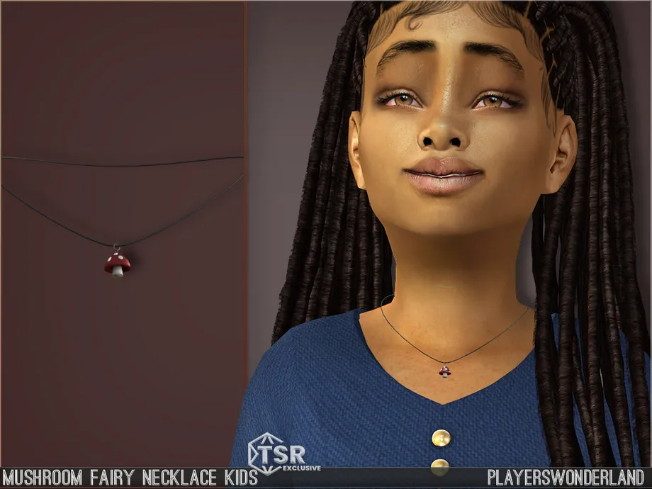 Mushroom Fairy Necklace Kids