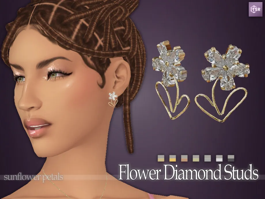 Flower Diamond Studs