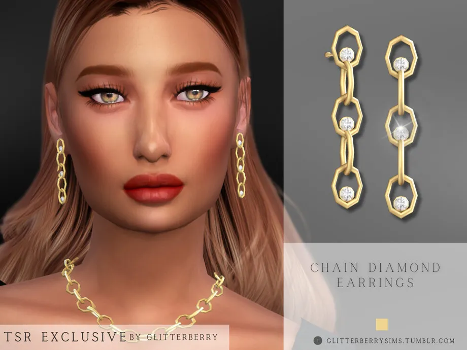 Chain Diamond Earring