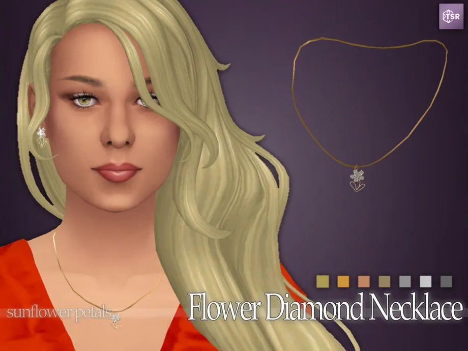 Flower Diamond Necklace