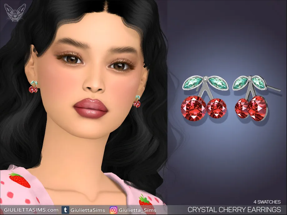 Crystal Cherry Earrings