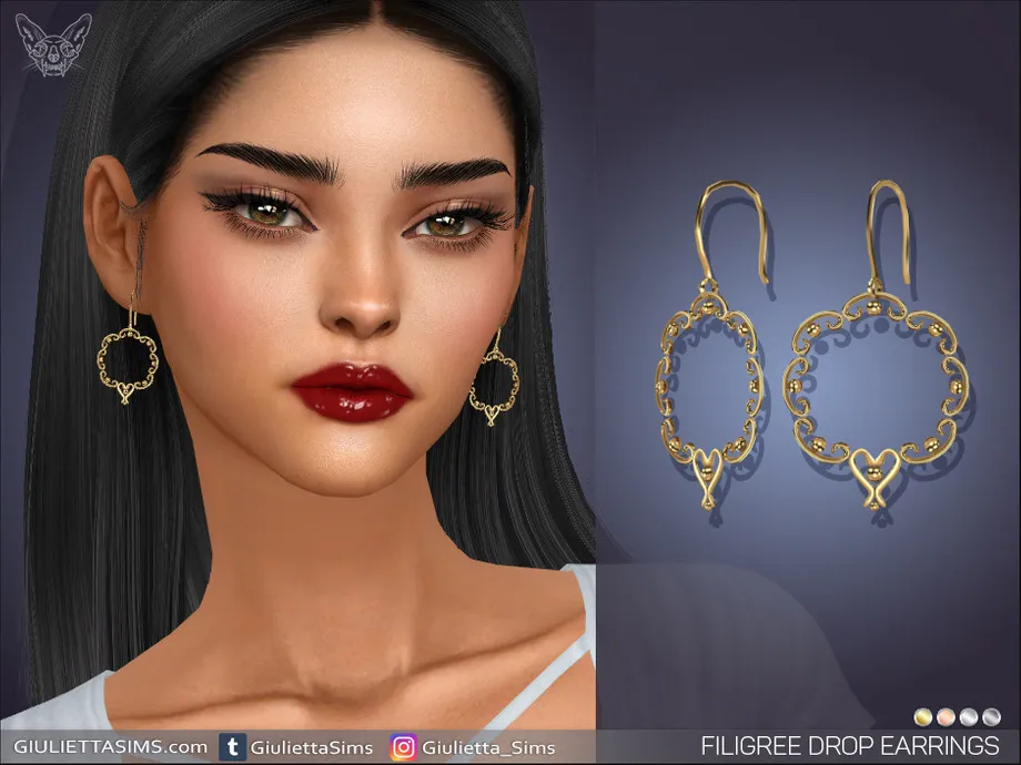 Filigree Drop Earrings