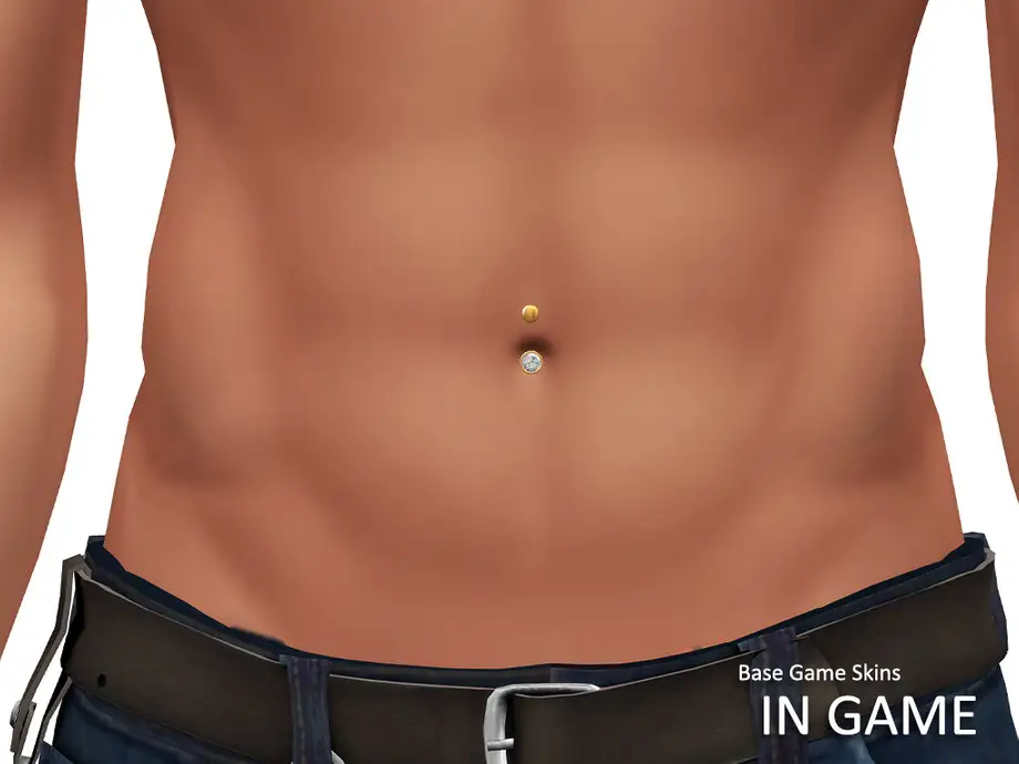 Diamond BellyButton Piercing for men