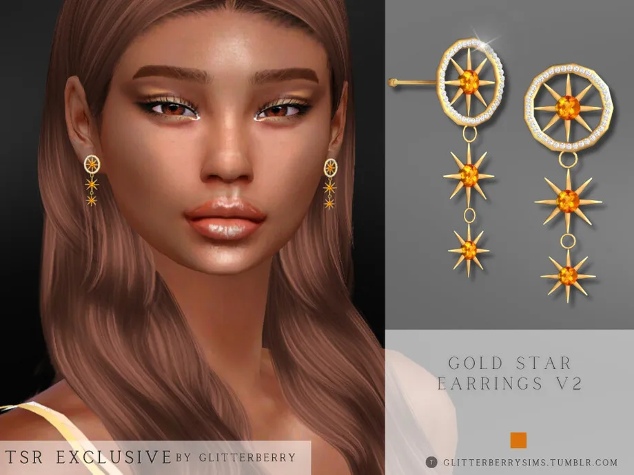 Gold Star Earrings 2