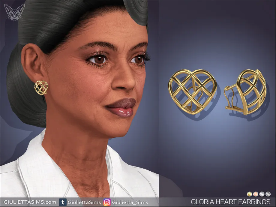 Gloria Heart Earrings