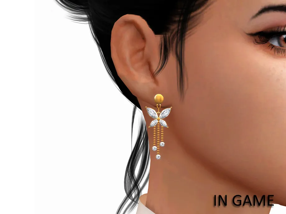 Diamond Butterfly Earrings