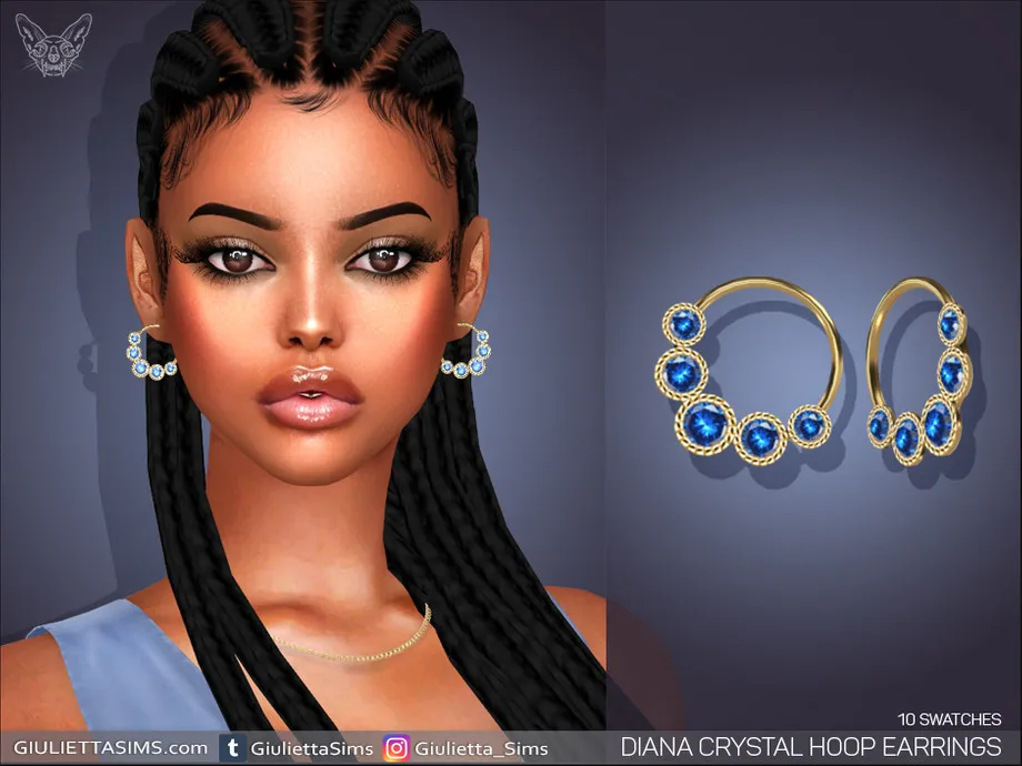 Diana Crystal Hoop Earrings