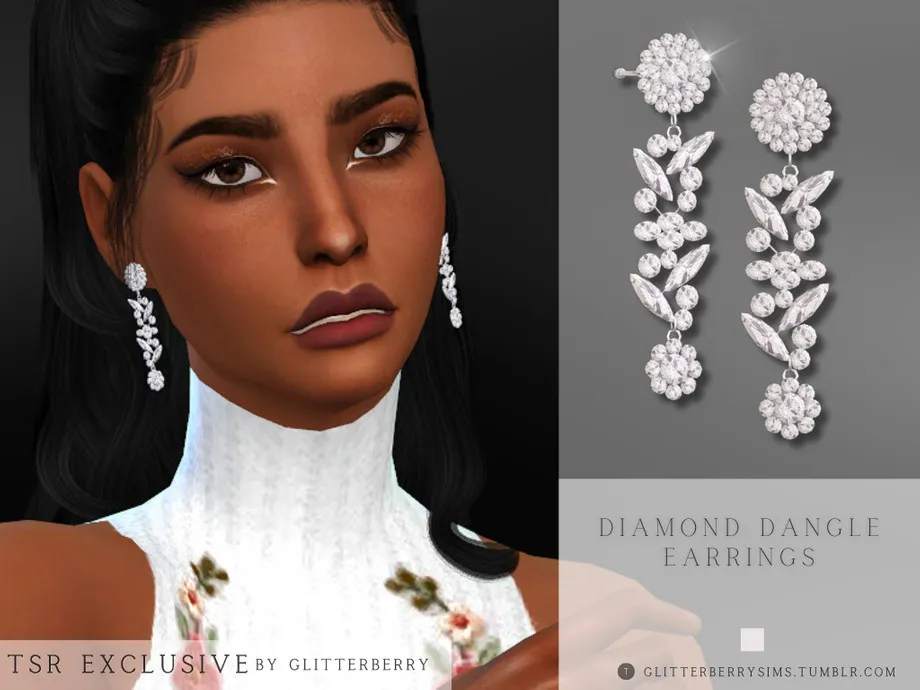 Diamond Dangle Earrings