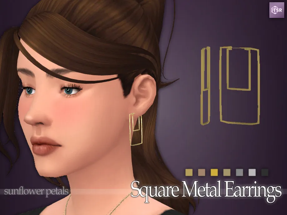 Square Metal Earrings