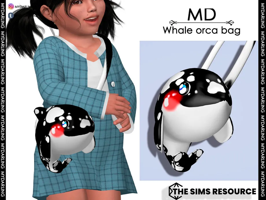 Whale orca  bag Toddler