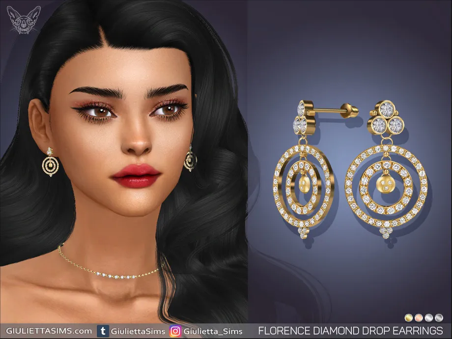 Florence Diamond Drop Earrings