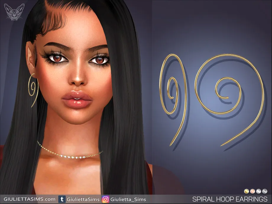 Spiral Hoop Earrings