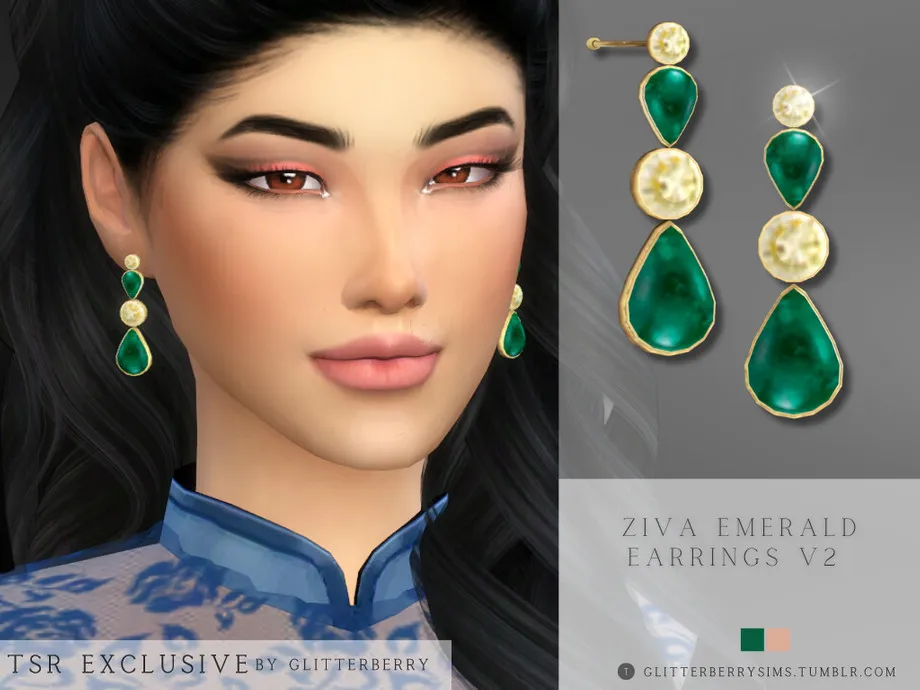 Ziva Emerald Earrings v2