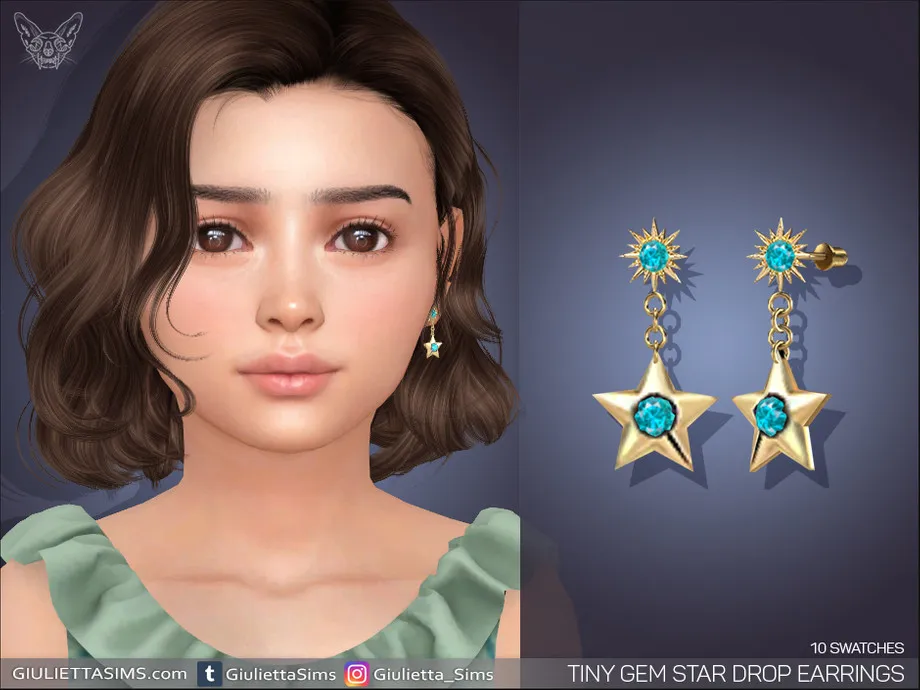 w-920h-690-3537856.jpg Tiny Gem Star Drop Earrings For Kids - Image 1