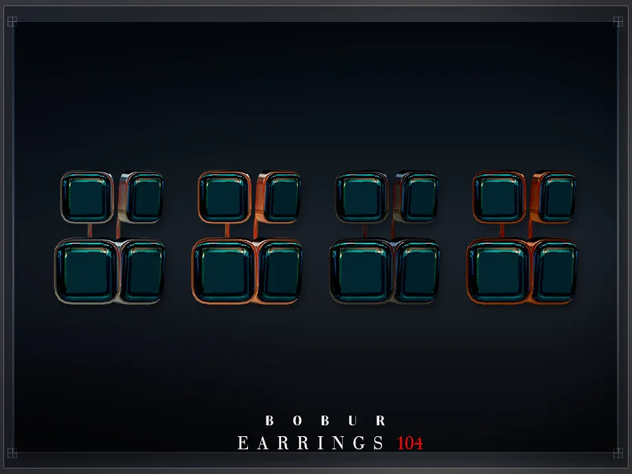 Earrings with precious stones