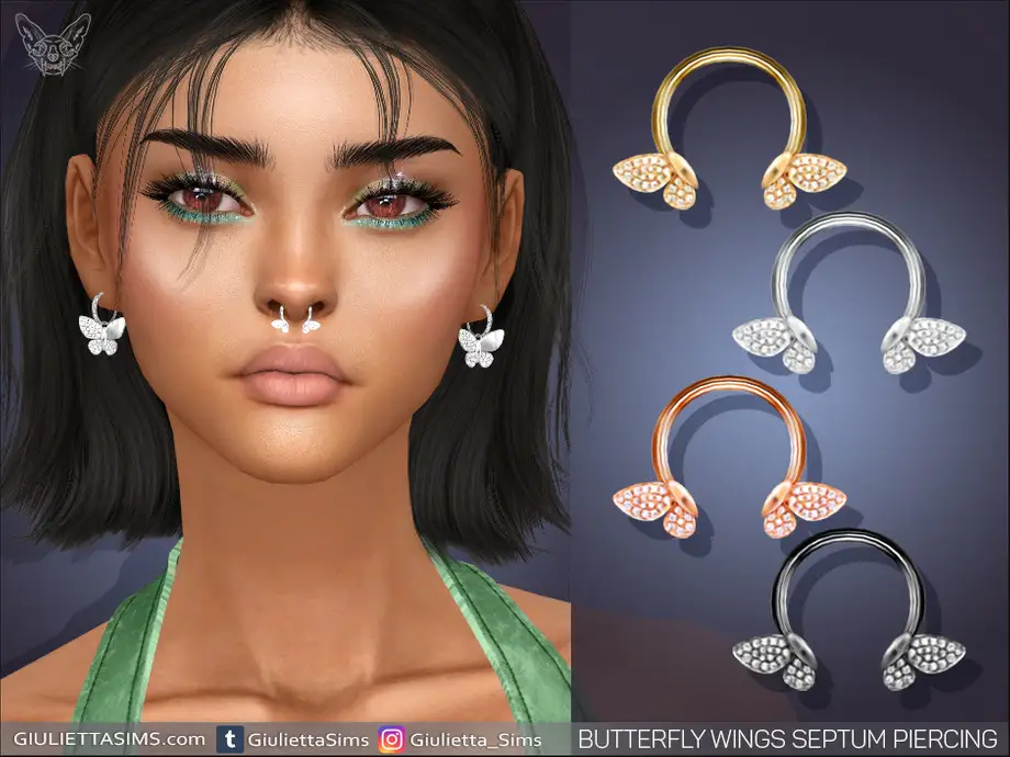 Butterfly Wings Septum Piercing