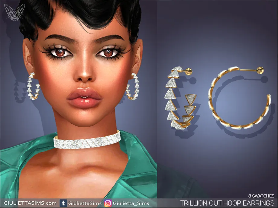 Trillion Hoop Earrings