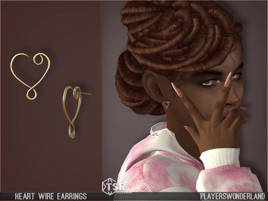 Heart Wire Earrings