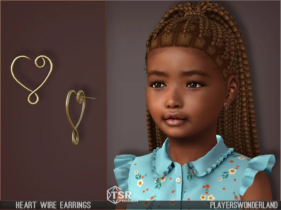 Heart Wire Earrings Kids