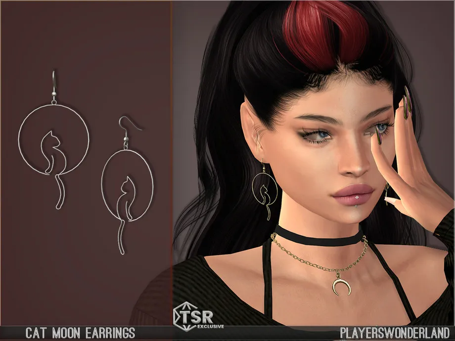 Cat Moon Earrings