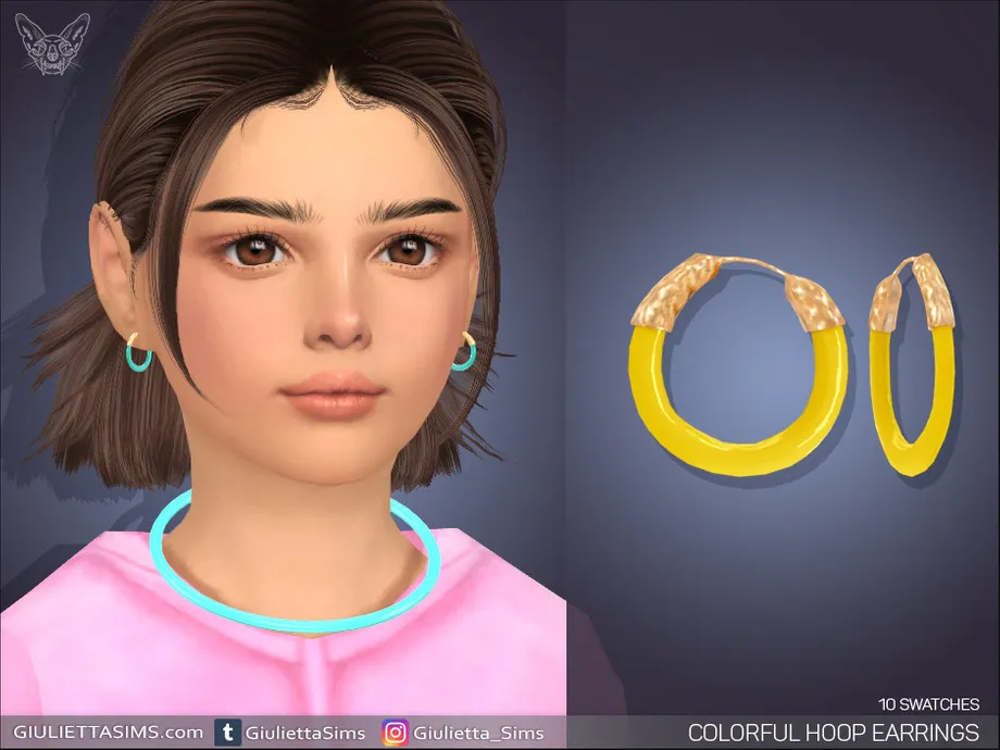 Colorful Hoop Earrings For Kids