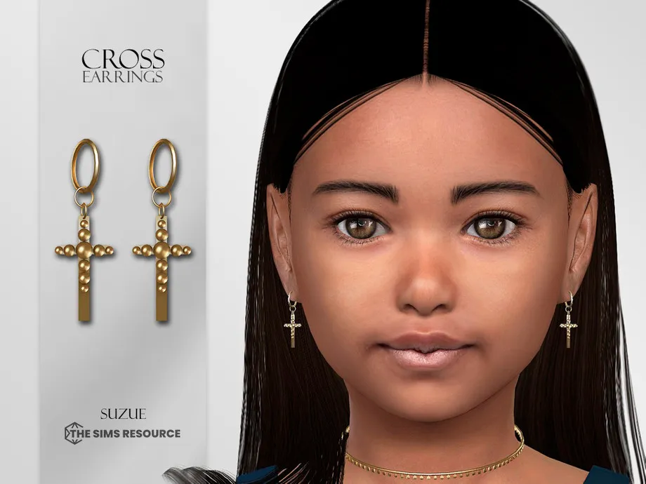 Cross Earrings Child
