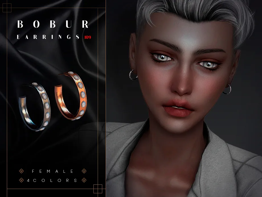 Round pendant earrings with pearls