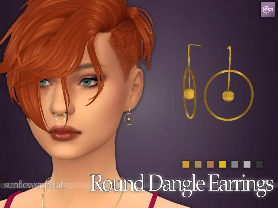 Round Dangle Earrings