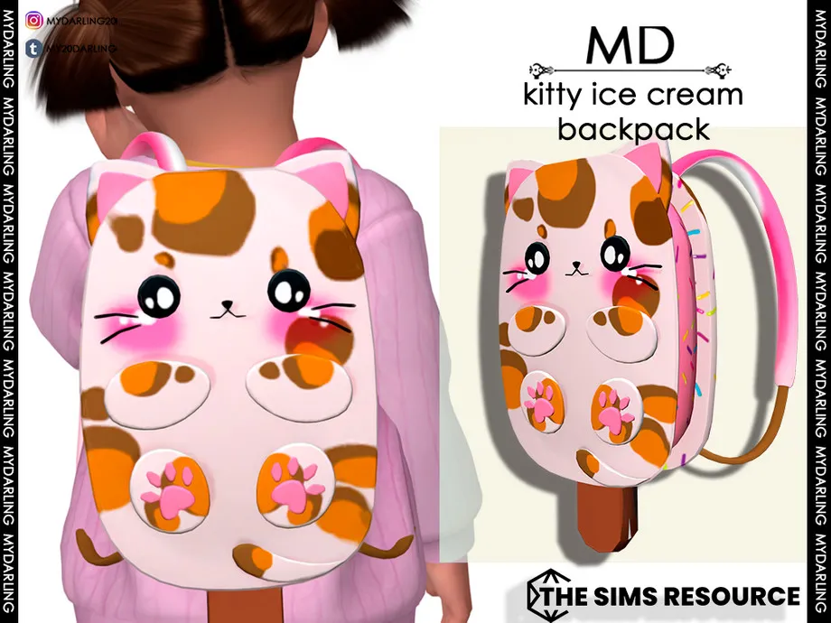kitty ice cream backpack Toddler
