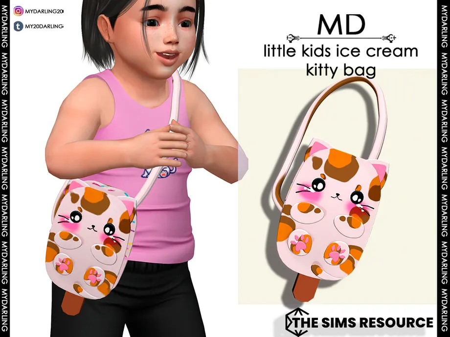 little kids ice cream kitty bag