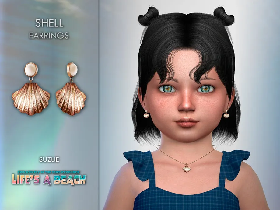 Life's a Beach Shell Earrings Toddler