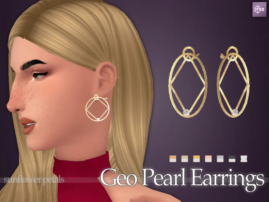Geo Pearl Earrings