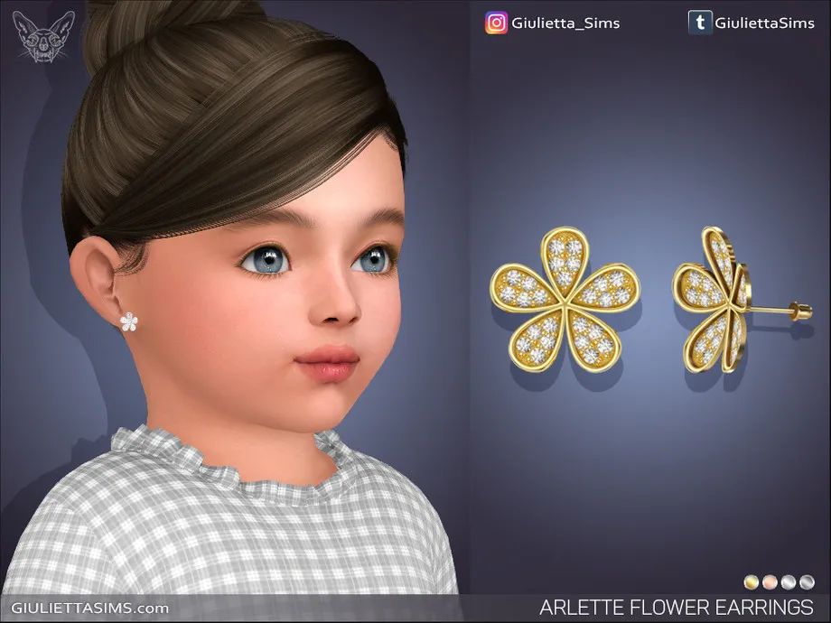 Arlette Flower Earrings For Toddlers