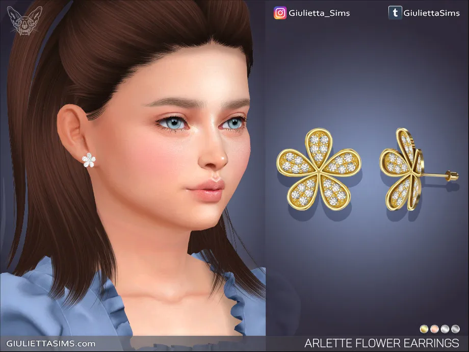 Arlette Flower Earrings For Kids