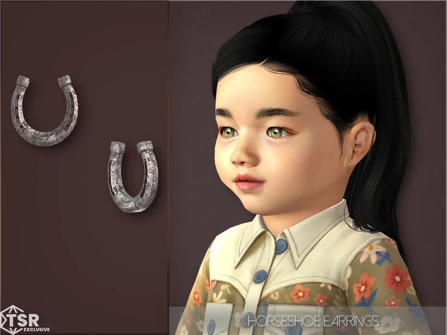 Horseshoe Earrings for Toddlers