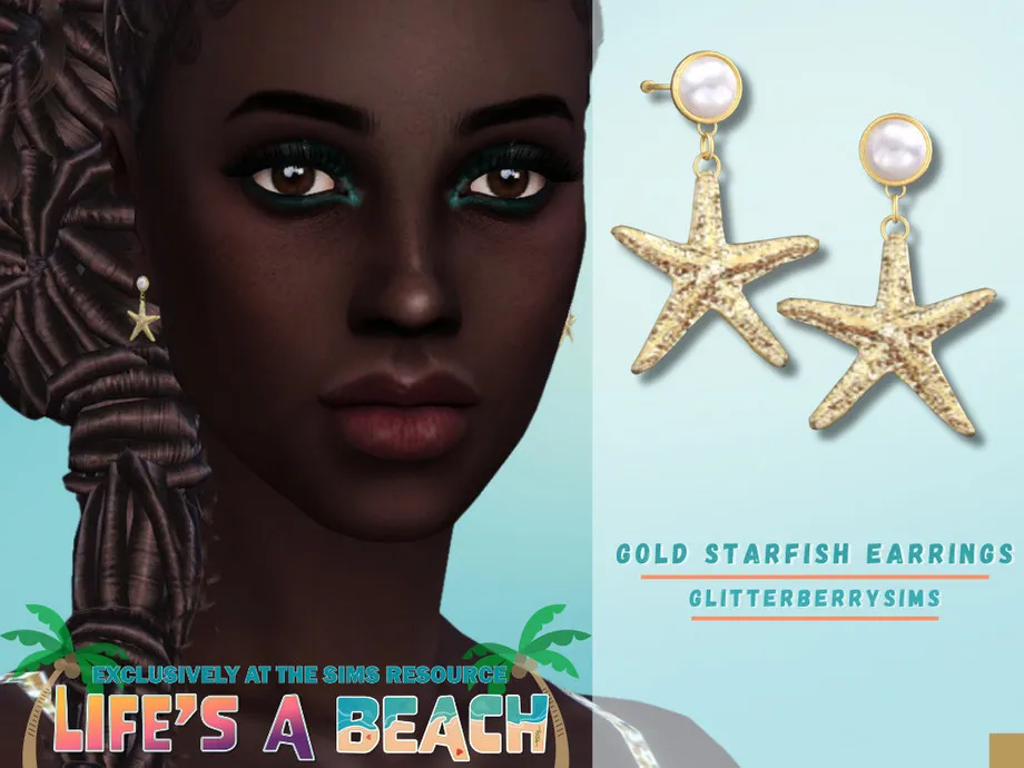 Life's a Beach: Gold Starfish Earrings