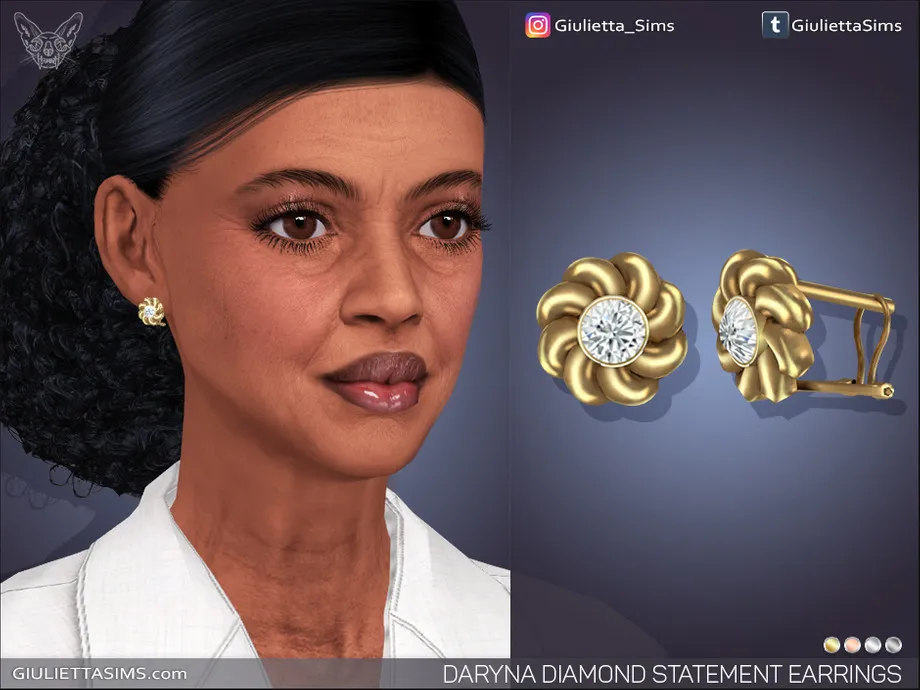 Daryna Diamond Statement Earrings