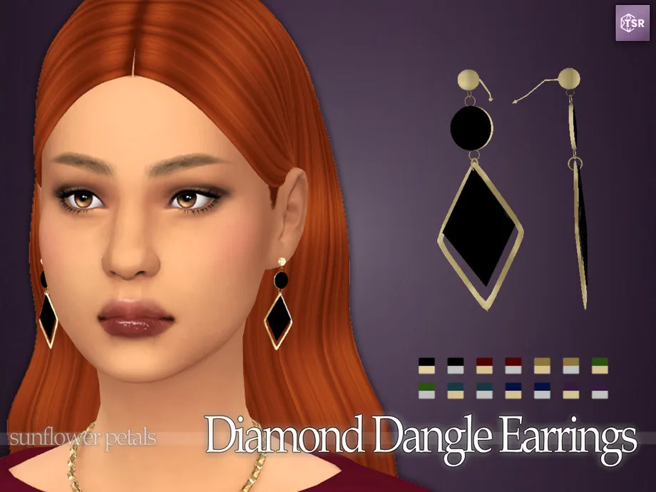 Diamond Dangle Earrings