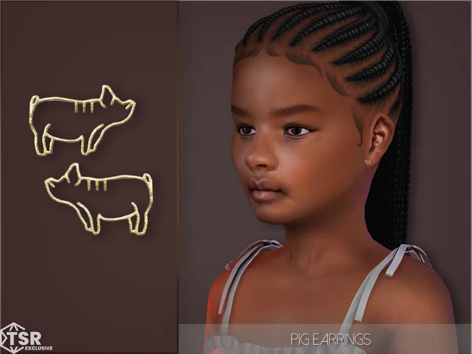 Pig Earrings Kids