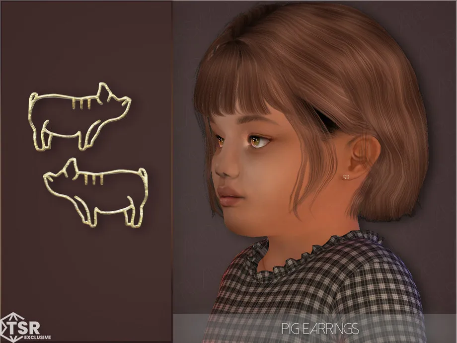 Pig Earrings Toddler